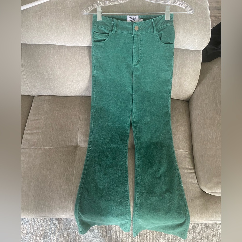 Green Princess Polly Flare Pants